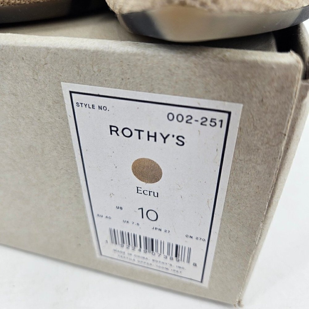 New Rothy's The Point Shoes Womens 10 Ecru Rothys Slip Ons - Picture 7 of 13